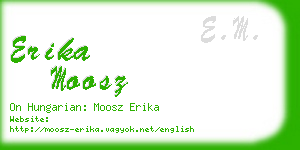 erika moosz business card